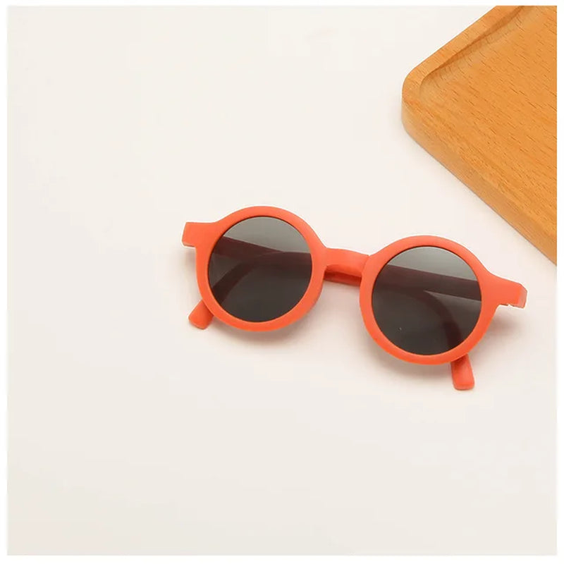 Classic Ins Folding Sunglasses Children Brand Designer Pink round Frame Sun Glasses Girls Boys Lentes UV400 GAFAS Sol Mujer