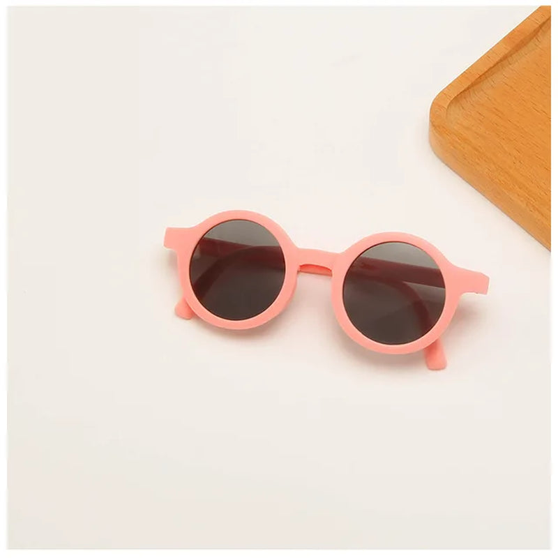 Classic Ins Folding Sunglasses Children Brand Designer Pink round Frame Sun Glasses Girls Boys Lentes UV400 GAFAS Sol Mujer